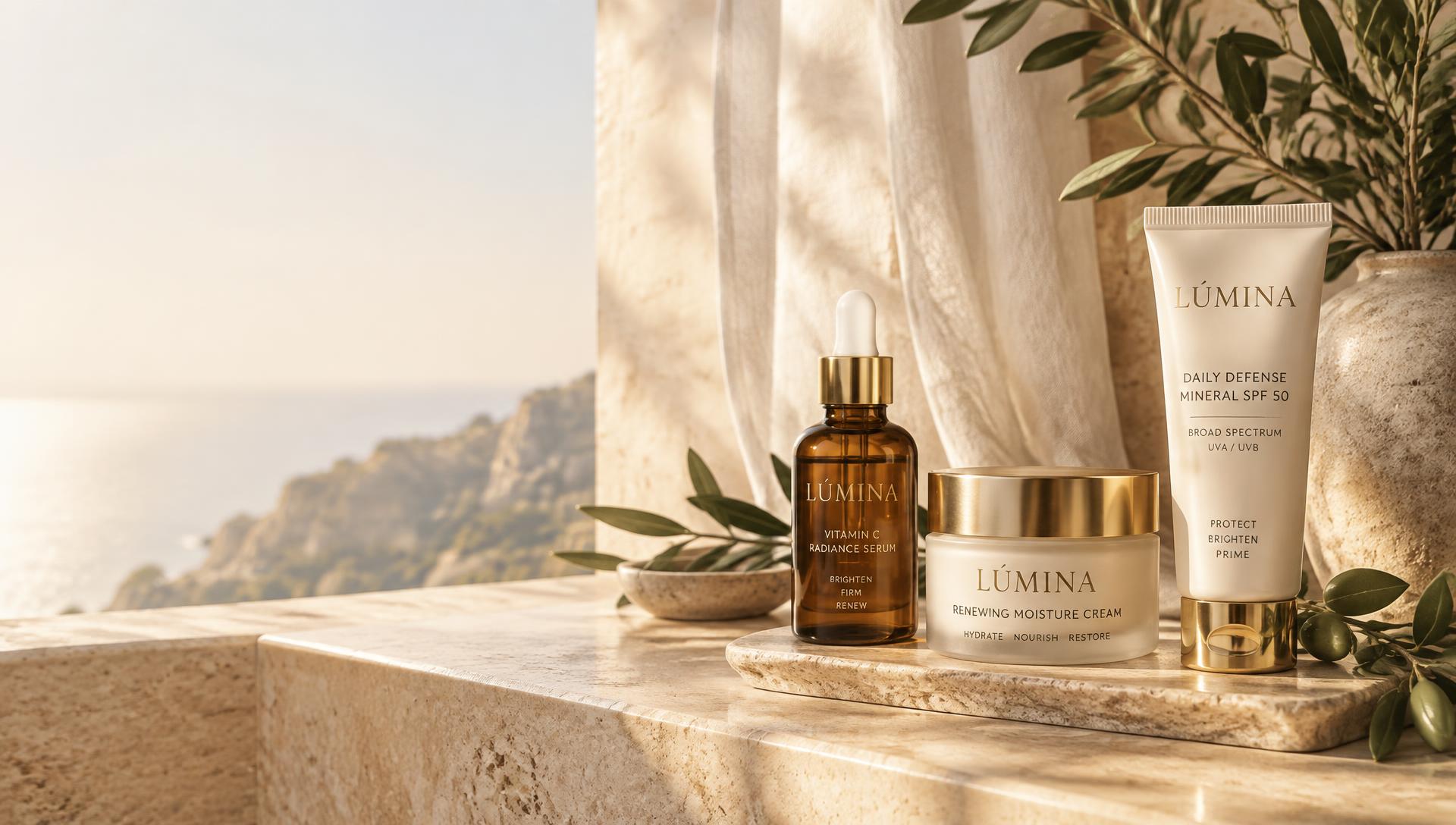 Colección de skincare Lúmina Beauty